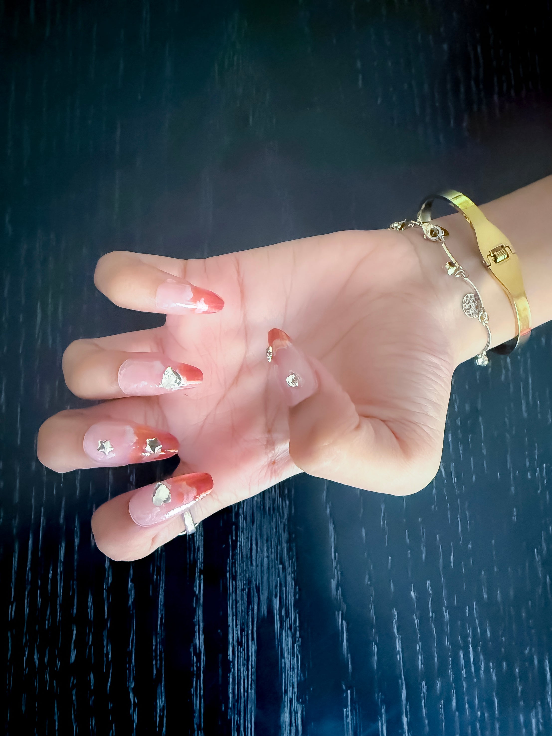 Elegant Almond Press-On Nails – Reusable Luxury | Aroha.pk