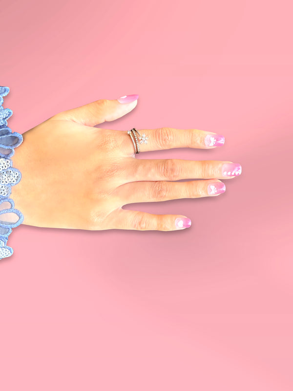 Elegant Short Square Press-On Nails – Salon Perfect & Reusable | Aroha.pk