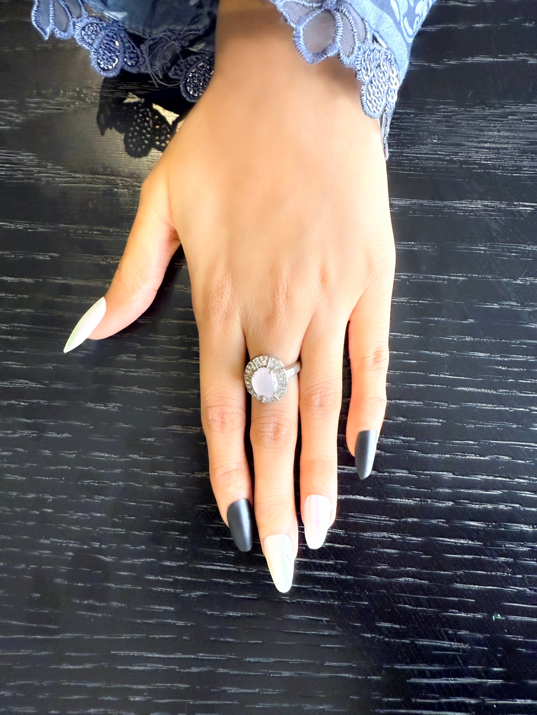 Elegant Almond Press-On Nails – Reusable Luxury | Aroha.pk