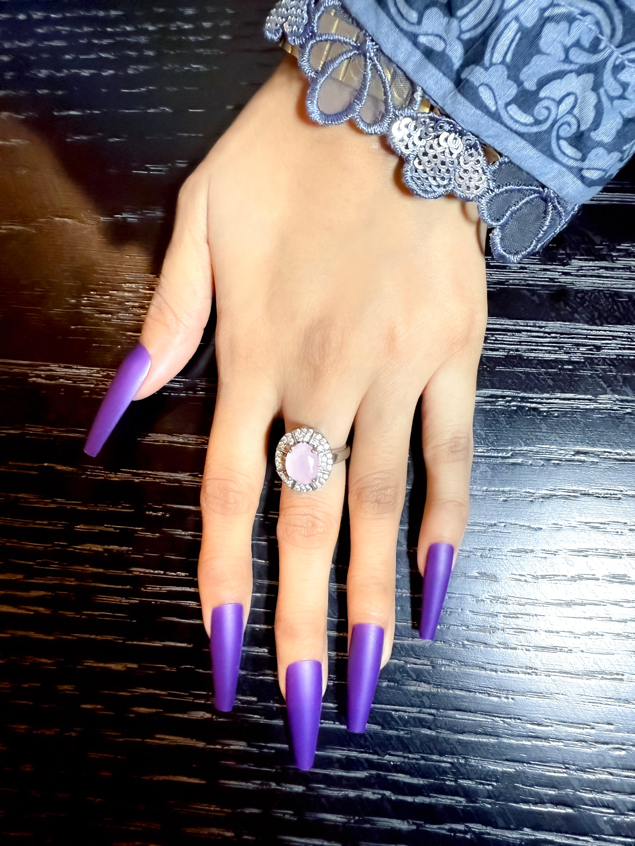 XL Coffin Press-On Nails – Extra Long, Reusable & Luxury Finish | Aroha.pk