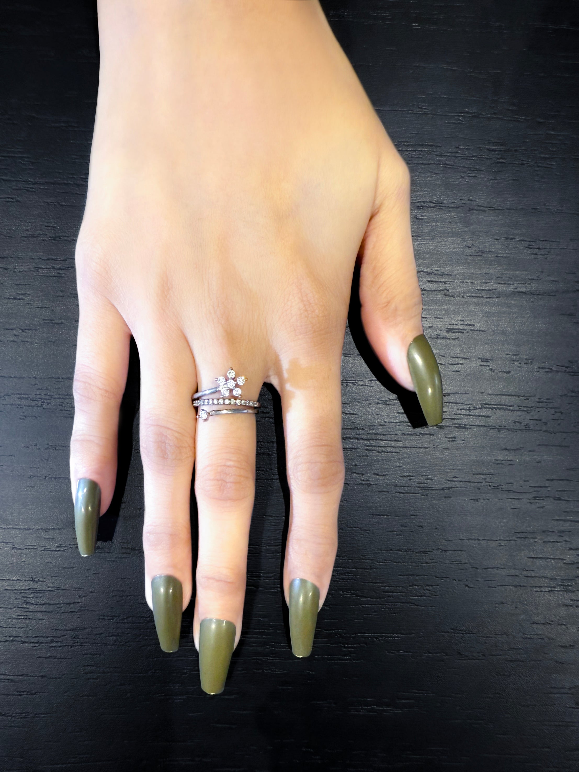 Elegant Long Coffin Press-On Nails – Long-Lasting & Reusable | Aroha.pk