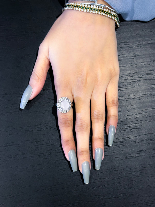 Elegant Long Coffin Press-On Nails – Long-Lasting & Reusable | Aroha.pk