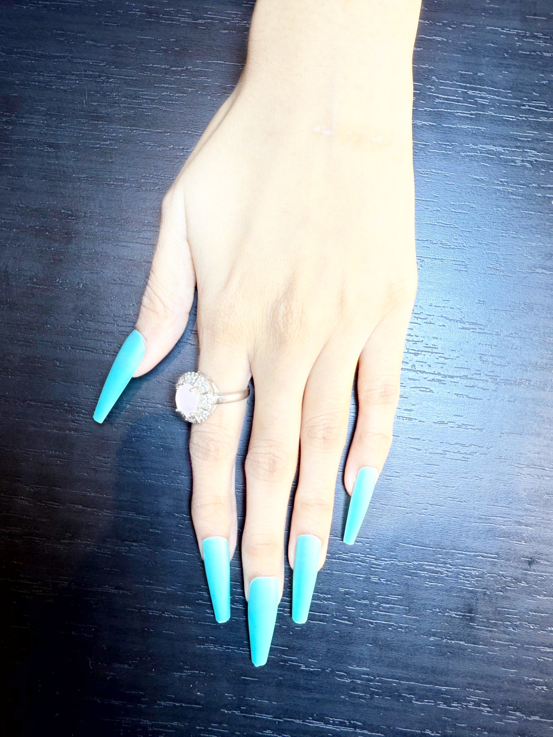 XL Coffin Press-On Nails – Extra Long, Reusable & Luxury Finish | Aroha.pk