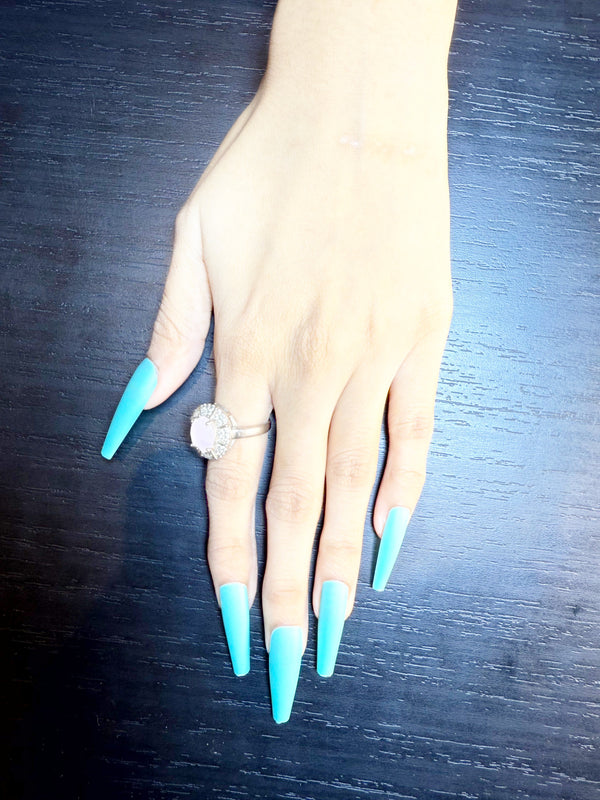 XL Coffin Press-On Nails – Extra Long, Reusable & Luxury Finish | Aroha.pk