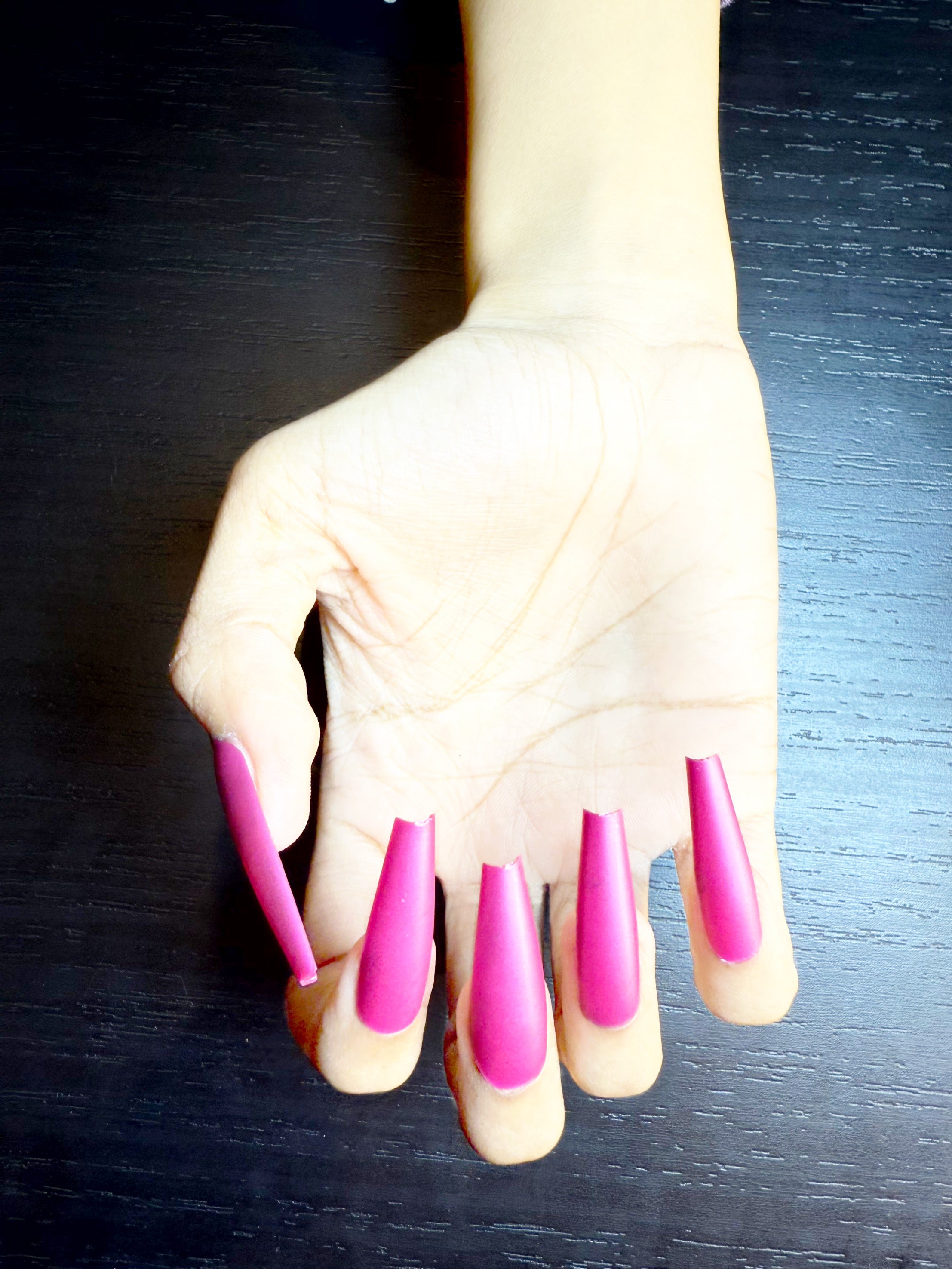 XL Coffin Press-On Nails – Extra Long, Reusable & Luxury Finish | Aroha.pk